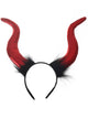 Red Metallic Horns on Headband