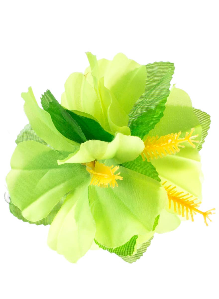 Green Flower Hawaiian Hair Clip