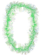 Iridescent Green Tinsel Strand Lei Accessory