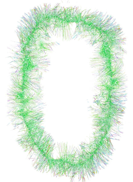 Iridescent Green Tinsel Strand Lei Accessory