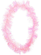 Iridescent Pale Pink Tinsel Strand Lei Accessory