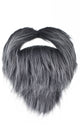 Grey Faux Hair Viking Beard and Moustache Costume Accessory - Main Image