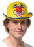 Yellow Clown Face Adult's Novelty Bowler Costume Hat