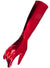 Elbow Length Metallic Red Costume Gloves