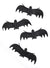 4 Pack of Mini Bat Halloween Decoration