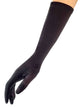 Long Elbow Length Black Satin Costume Gloves