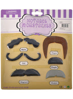 Set of 6 Novelty Stick on Fake Moustaches