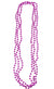 Image of Pack of 3 Metallic Magenta Novelty Beaded Necklaces