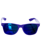 Royal Blue Retro 80's Australia Day Sunglasses Shades With Mirrored Lenses 80s Costume Accessory Main Image
