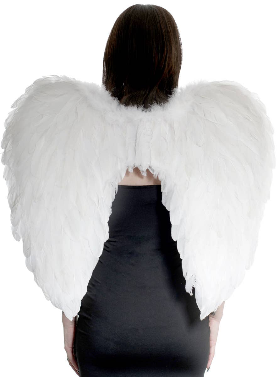 White Feather Angel Wings Costume Accessory