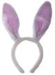 Basic Fluffy Purple and White Bunny Ears Costume Accessory