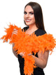 Bright Orange Fluffy Feather Boa Costume Accessory