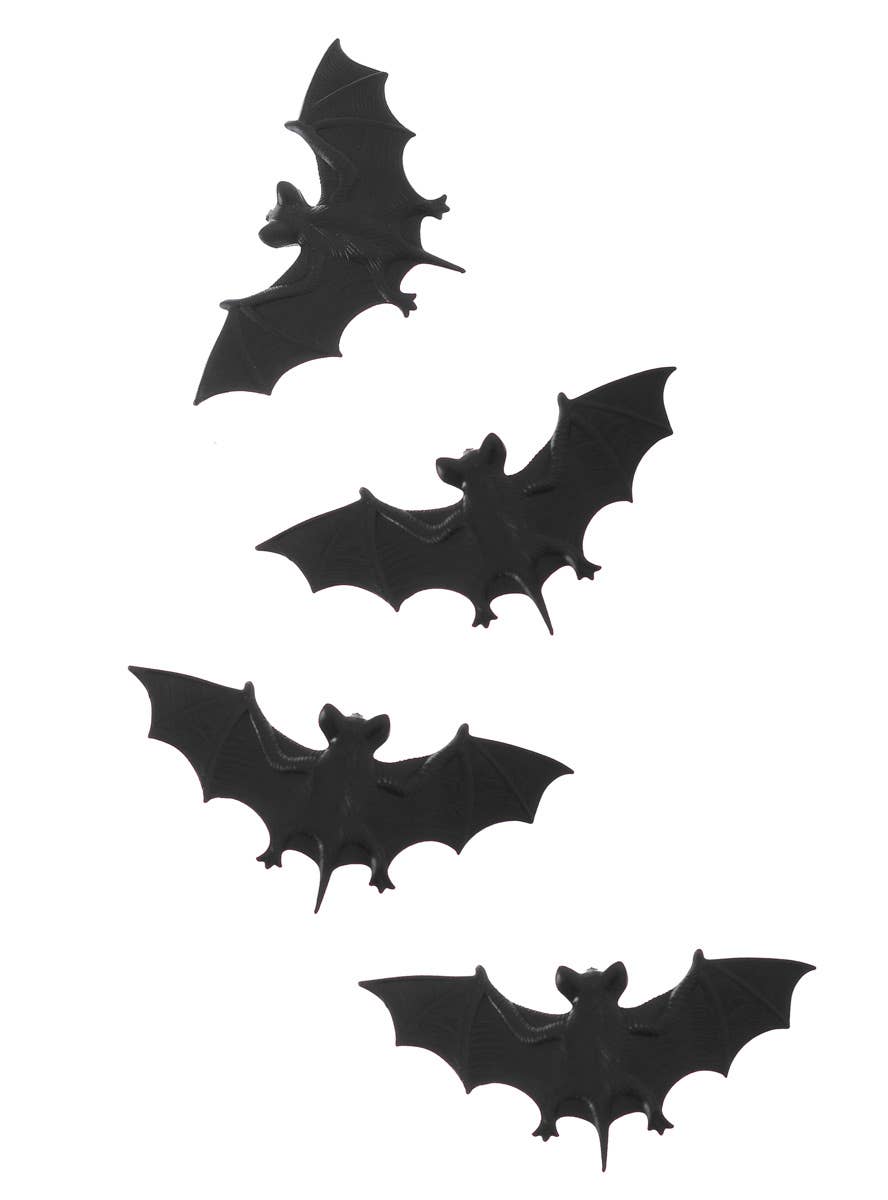 Image of Pack of 4 Black Bat Halloween Decoration