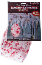 Tattered and Blood Splattered White Gauze Halloween Cloth Decoration Main Image