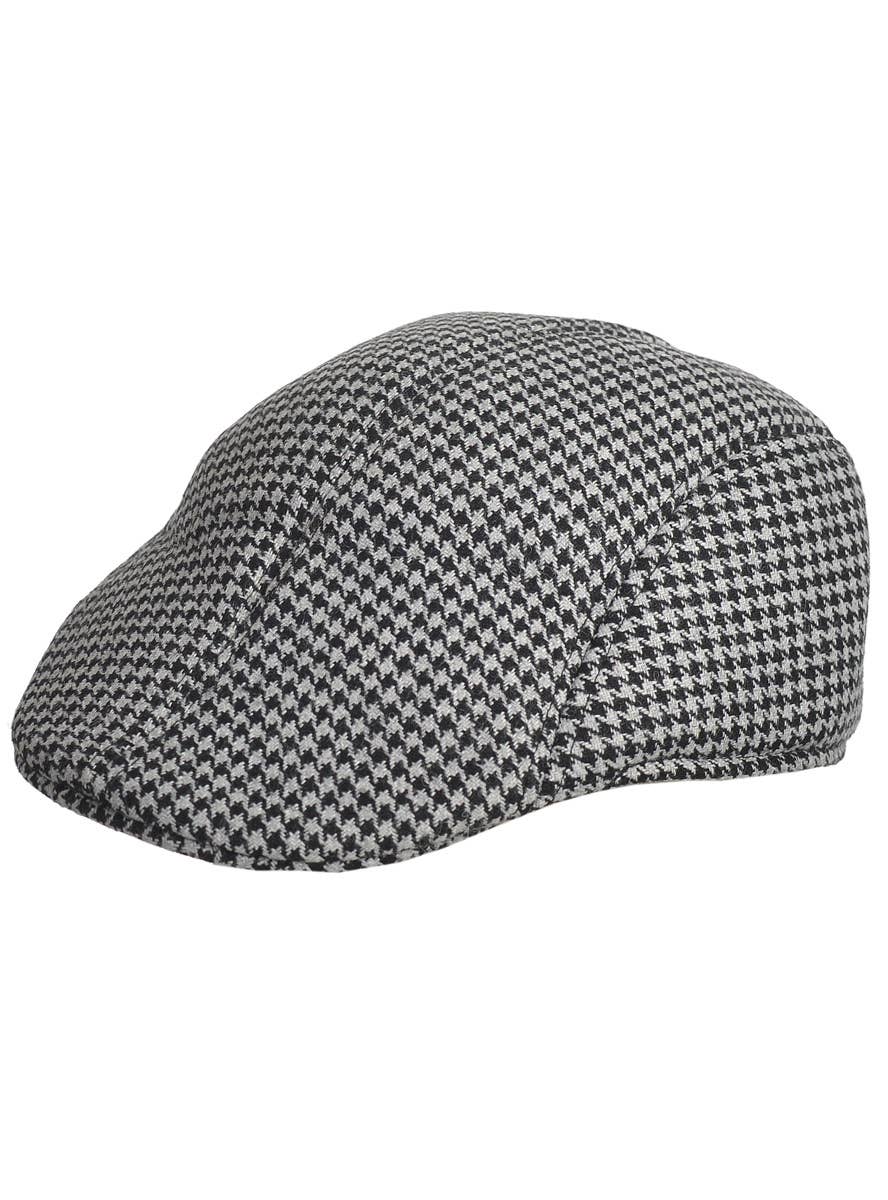 Black and White Houndstooth Tweed Costume Hat