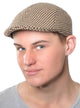 Mens 1940s Tan Brown Irish Tweed Style Flat Cap Costume Accessory Hat - Main Image