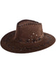 Adult's Brown Faux Suede Cowboy Hat - Main Image