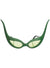 Green Glitter Martian Costume Glasses