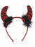 Red and Black Stripe Sequin Devil Horns