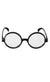 Image of Round Black Frame School Nerd Costume Glasses