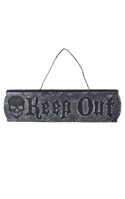 Creepy Keep Out Sign Halloween Prop - Main Image