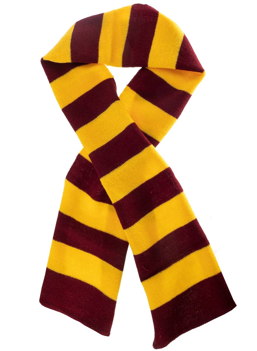 Maroon and Yellow Gryffindor Style Costume Scarf
