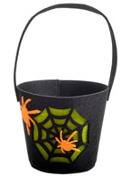 Black Spiderweb Trick or Treat Bucket
