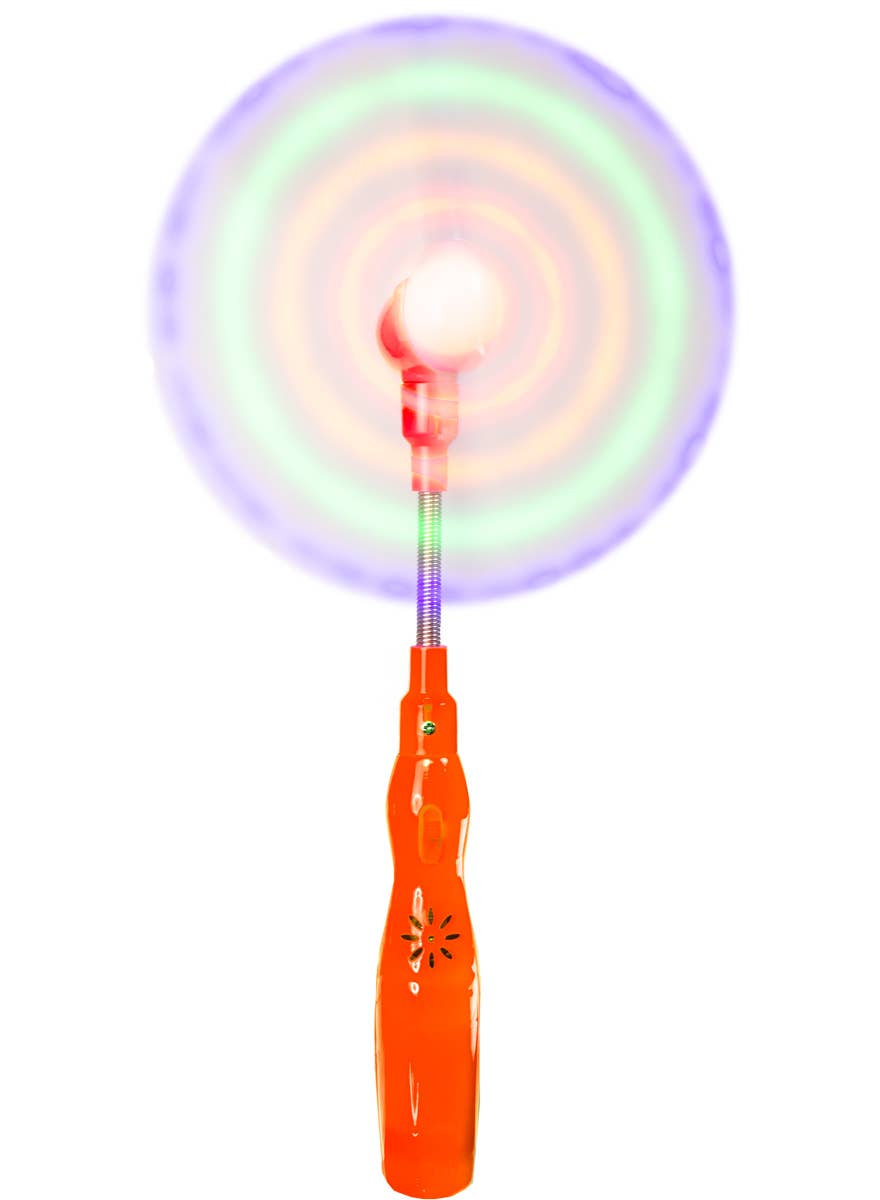 Orange Handle Light Up Spinning Windmill Prop