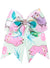 Llama Print Green Costume Hair Bow