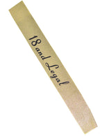 Gold Glitter 18th Birthday Sash