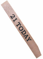 Rose Gold Glitter 21st Birthday Sash