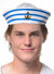 Striped Sailor Natical Costume Hat with Gold Anchor - Main Image