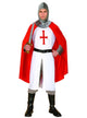 Mens Red and White Crusader Knight Costume
