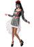 Image of Womens Halloween Costume, Black and White Lace Day of the Dead Costume for Women