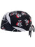 Bandanna Style Black Pirate Hat with Skull and Cross Bones - Main Image