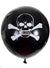 Set of Black and White Skull and Crossbones Balloons