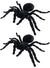 Flocked Black Halloween Spiders Decoration