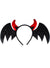 Headband with Black Wings and Light Up Devil Horns