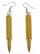 Gold Bullet Army Costume Earrings