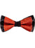 Black and Red Glitter Costume Bow Tie