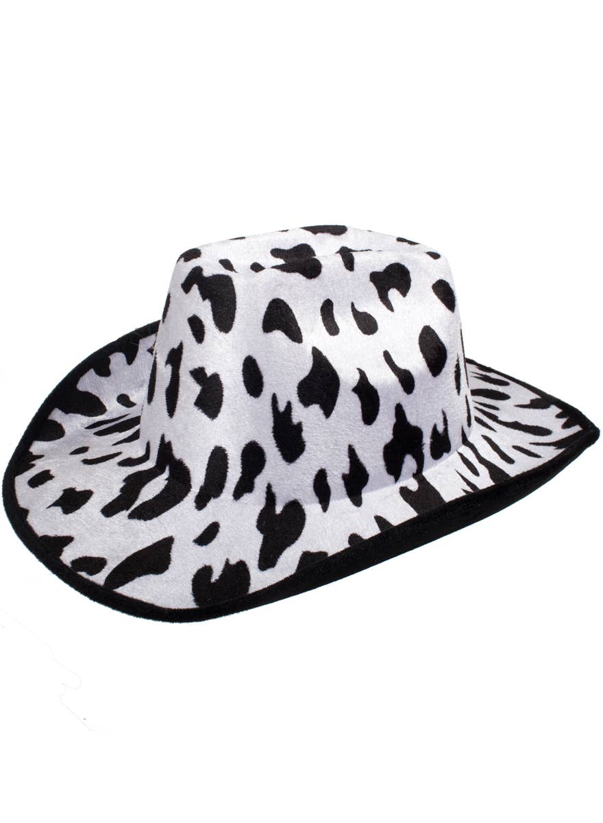 Black and White Cow Print Cowboy Hat