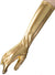 Long Metallic Gold Elbow Length Costume Gloves