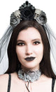 Gothic Flower Choker Corpse Bride Vampire Costume Accessory Main Image