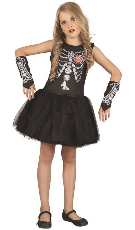 Image of Diamond Skeleton Girls Halloween Costume
