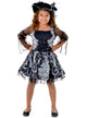 Girls Black and Grey Pirate Sweetie Dress Up Costume - Front View