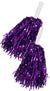 Metallic Purple Tinsel Cheerleader Pom Poms Costume Accessory Main Image