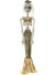Creepy Sequinned Gold Mermaid Skeleton Halloween Prop Main Image