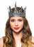 Foam Latex Antique Silver Medieval Costume Crown - Main Image