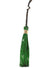 Green Glitter Crooked Wooden Look Broom Stick Costume Accessory