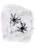 Stretchy White Spider Web with Black Plastic Spiders Halloween Decoration